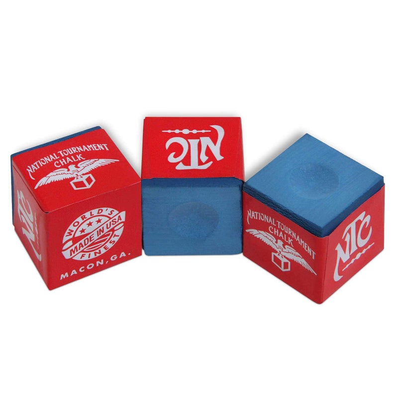 Silver Cup National Tournament Pool cue Billiard Premium Chalk - ONE Dozen (Blue) - Image 3